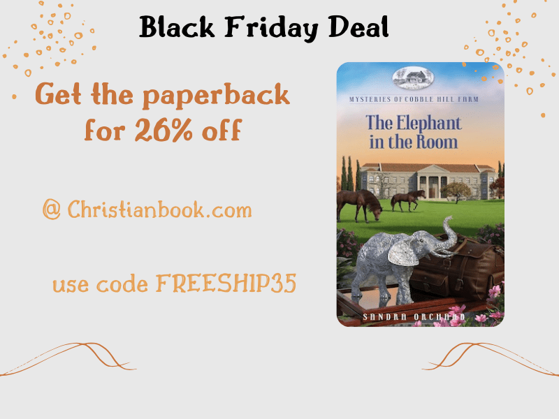 Image of The Elephant in the Room book sale poster with Christianbook.com