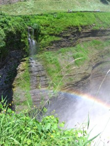 rainbow over falls