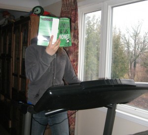 reader on treadmill