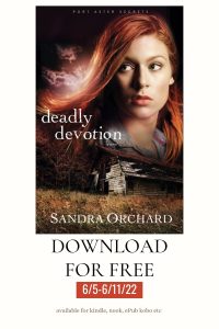 book cover for mystery called Deadly Devotion by Sandra Orchard